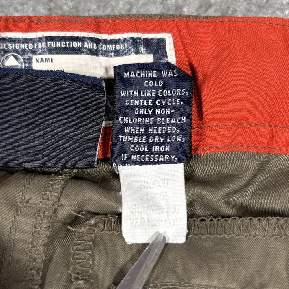 Vintage GAP Pants Youth Boys M‎ Olive Green Convertible Cargo Roll Up Teflon Y2K
